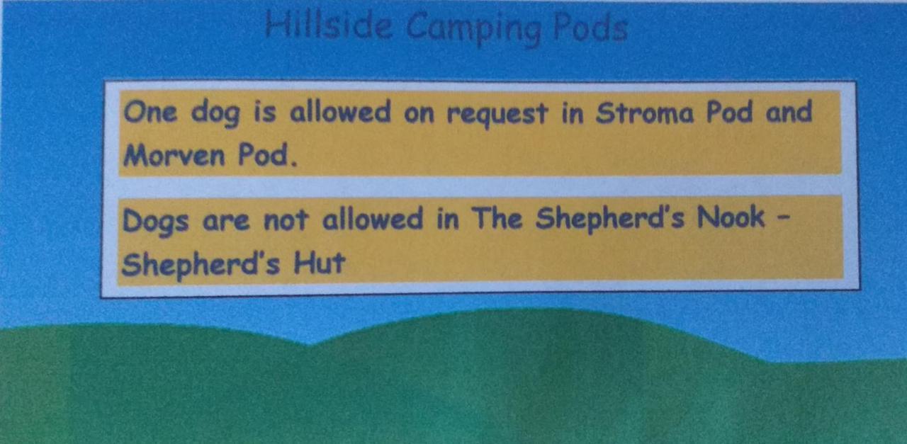 Hillside Camping Pods And Shepherd'S Hut Hotell Wick  Eksteriør bilde